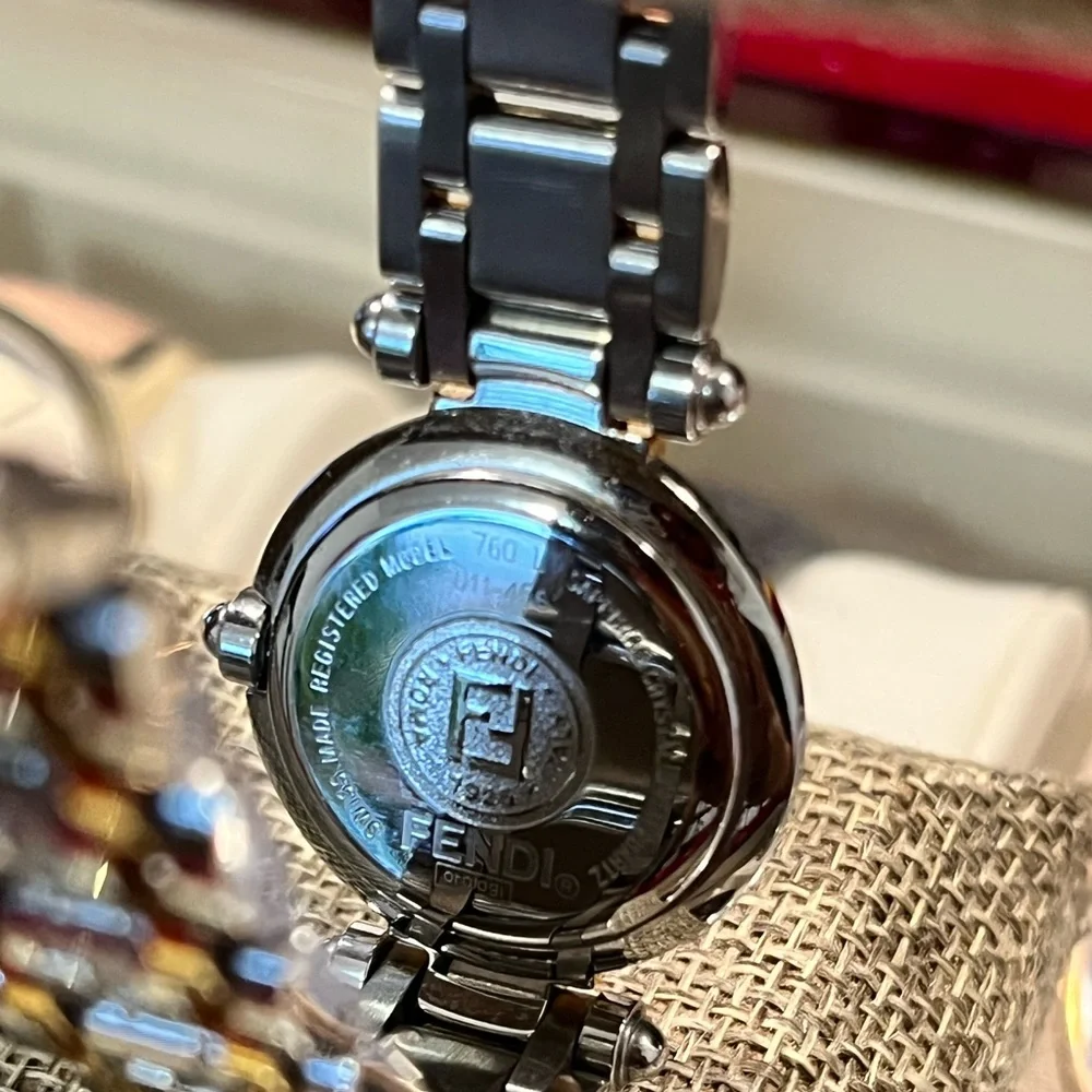 FENDI PRE-LOVED AUTHENTIC ‘ZUCCA’ 18K YELLOW GOLD-PLATED LUXURIOUS WATCH